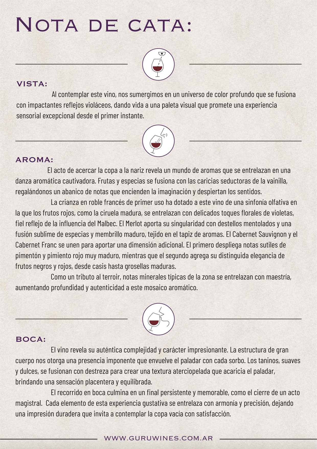 Ficha Técnica Gurú Gran Corte